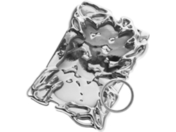 Cabilock Porte-clés Cadre Photo Irrégulier Pour Carte Photo Et Badge Identité Porte-clés Plastique Galvanisé