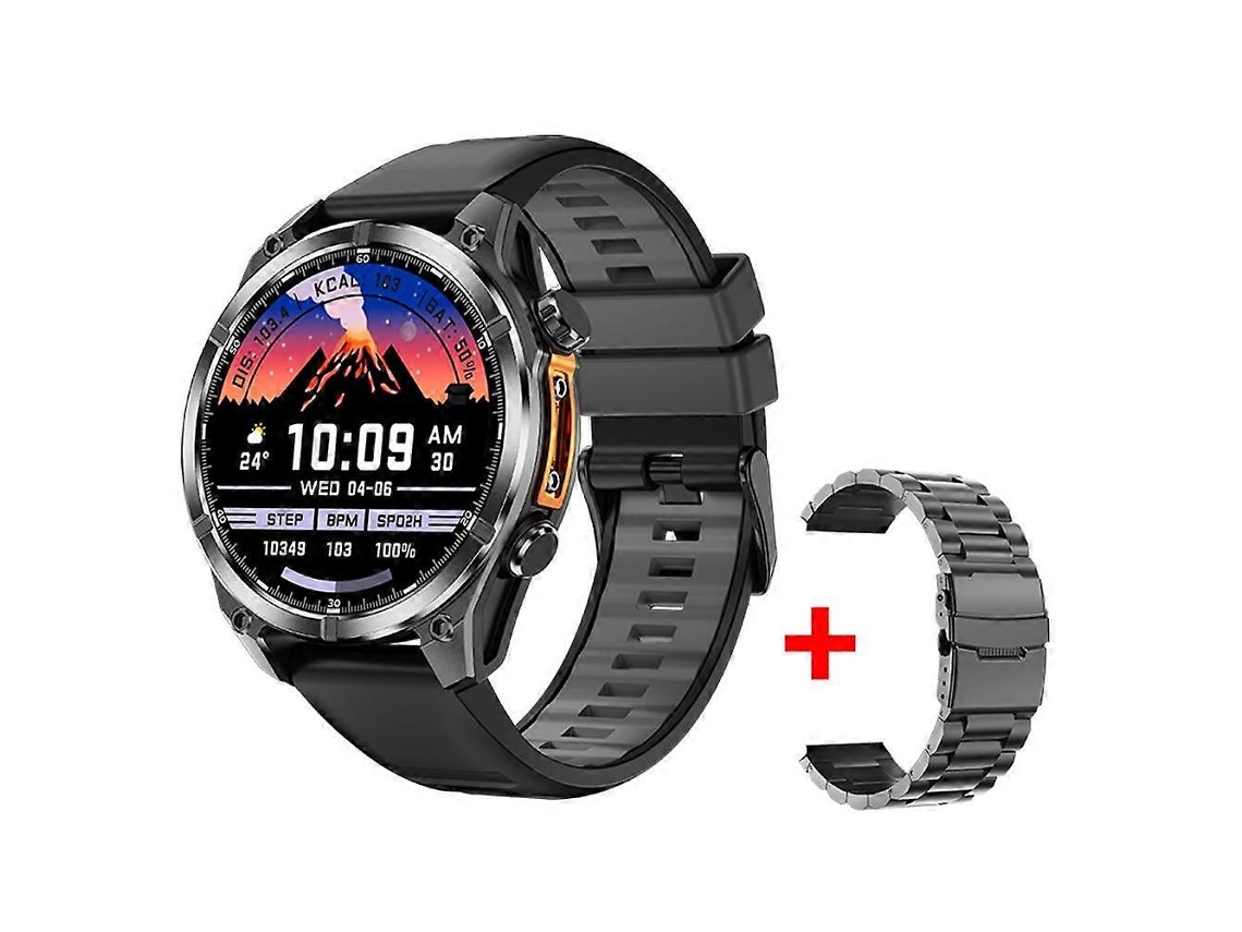 Smartwatch HD300 com tela AMOLED de 1,43 polegadas e pulseiras duplas que detectam o nível de oxigênio no sangue VONKELIOS