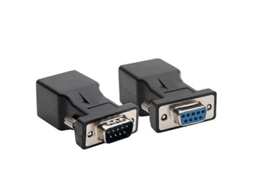 2 Adaptadores De Porta Serial 9 Pinos Db9 Rs232 Macho Fêmea Para Rj45 Cat5e/6 Ethernet Db-aquaforge