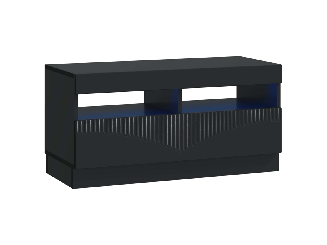 Vidaxl Gabinete De Tv Led Preto Derivados De Madeira