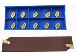 Pastilhas Ranhuradas Indexáveis Sp200 Gtn-2 Com Suporte Spb26-2, Metal