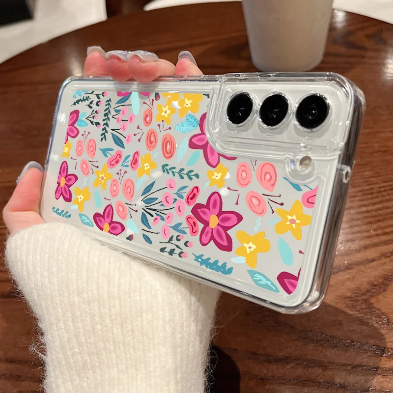 Capa Para Celular Galaxy S23 Fe Com Flores Rosa De Verão (a893)