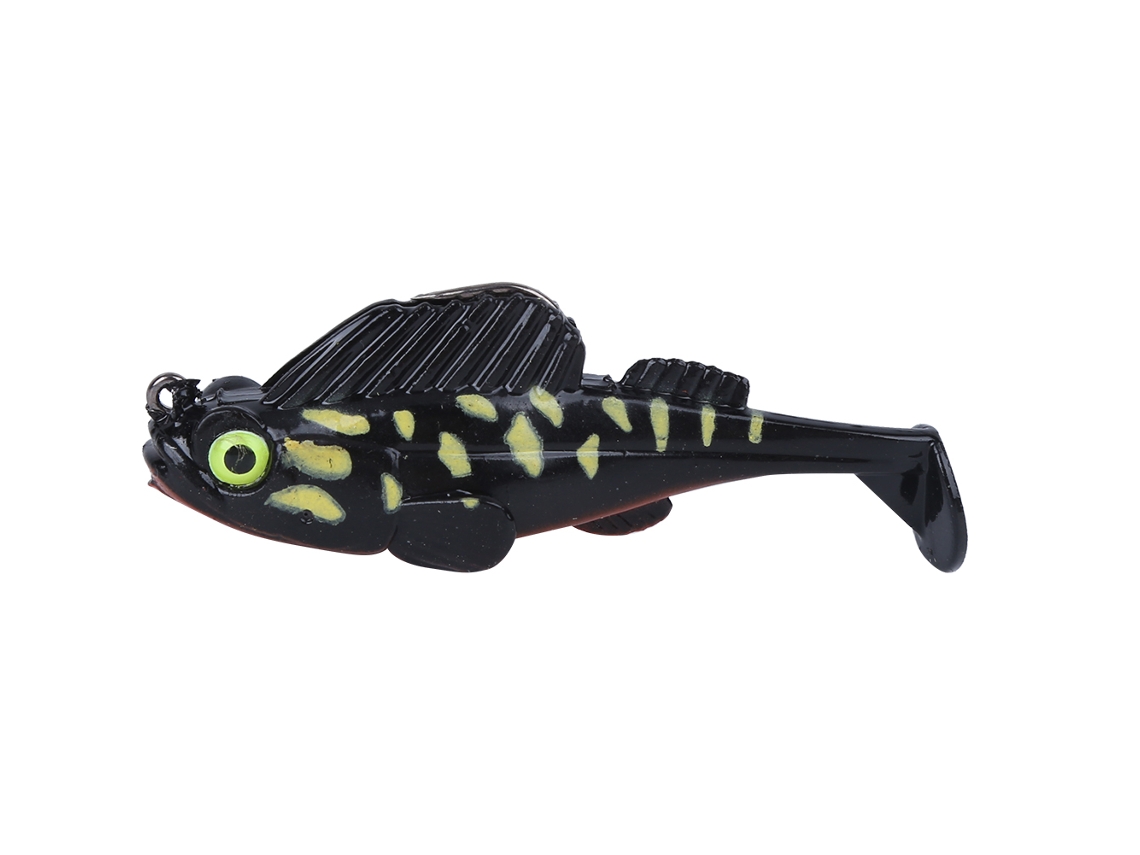 Isca de Pesca Artificial 7cm Peixe Mudskipper Preta