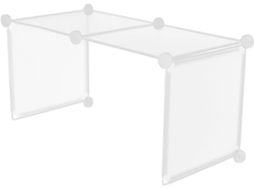 Divisória De Mesa Transparente Em Plástico (1 Peça)