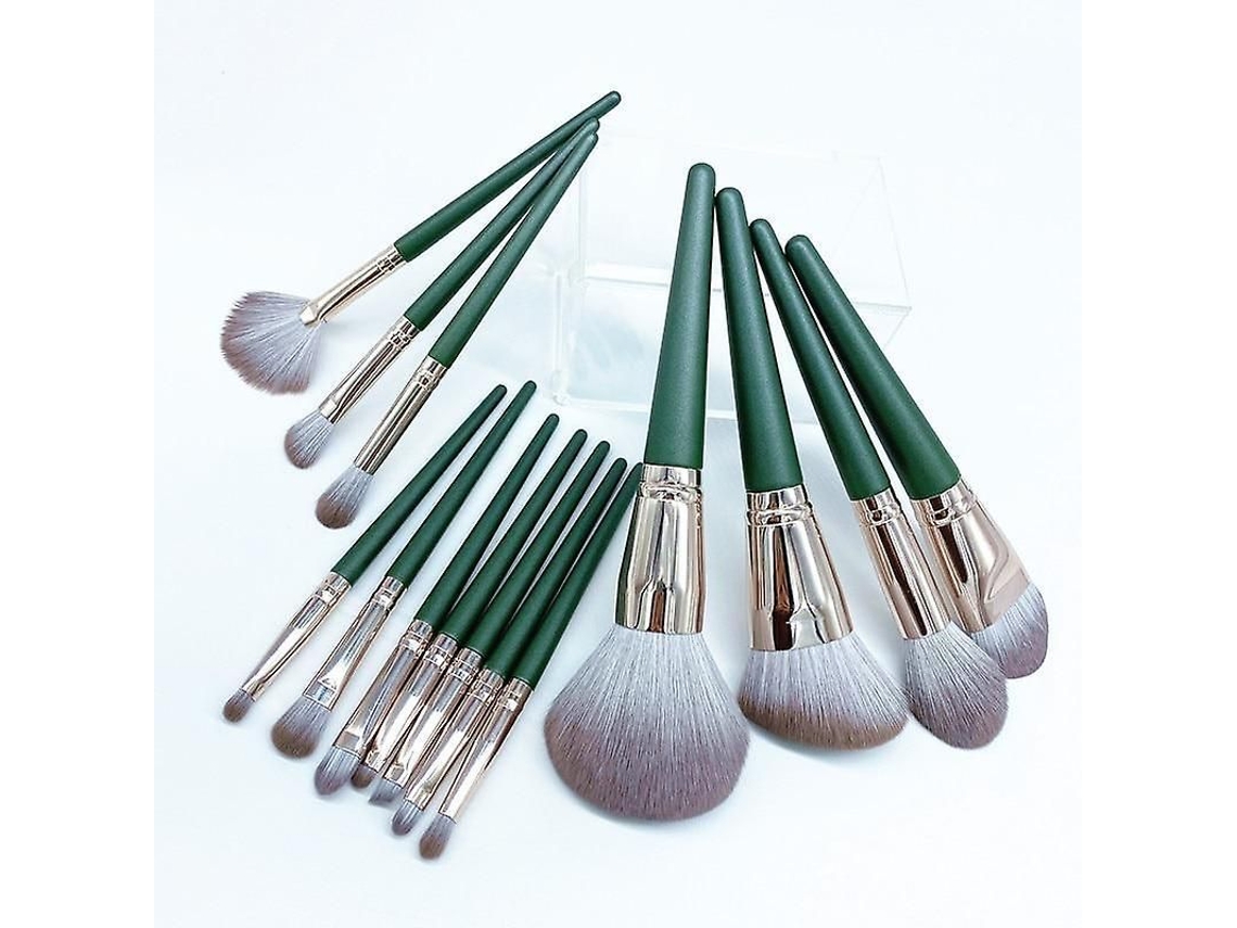 Conjunto De 14 Pincéis De Maquiagem Com Pincel De Sombra De Olhos Para Base Pó Blush