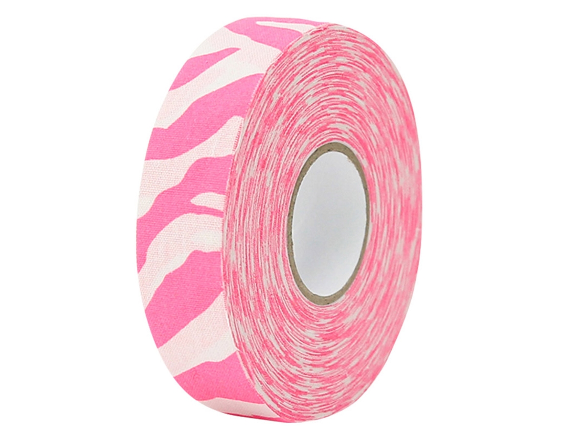 MEOIRUERY Fita Protetora Para Hóquei 2,5 Cm X 25 M, Fita De Pólo Para Badminton, Proteção Para Bastão De Hóquei, Cor Rosa E Listras