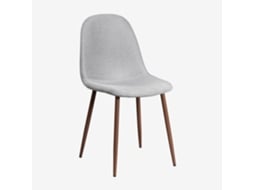 Sklum Pack De 4 Cadeiras De Jantar Glamm Poliéster  Madeira Escuralinho Cinza Concretolinho