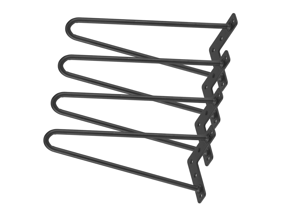 Pernas De Mesa De Ferro De 12 Polegadas, Conjunto De 4 Unidades