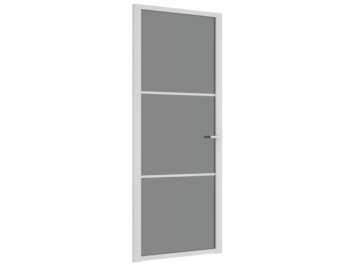 Maison Exclusive - Porta De Interior 83x201,5 Cm Vidro Esg E Alumínio Branco