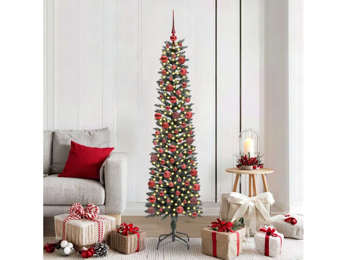 Vidaxl Árvore De Natal Artificial Verde 180 Cm Pvc, Plástico E Aço