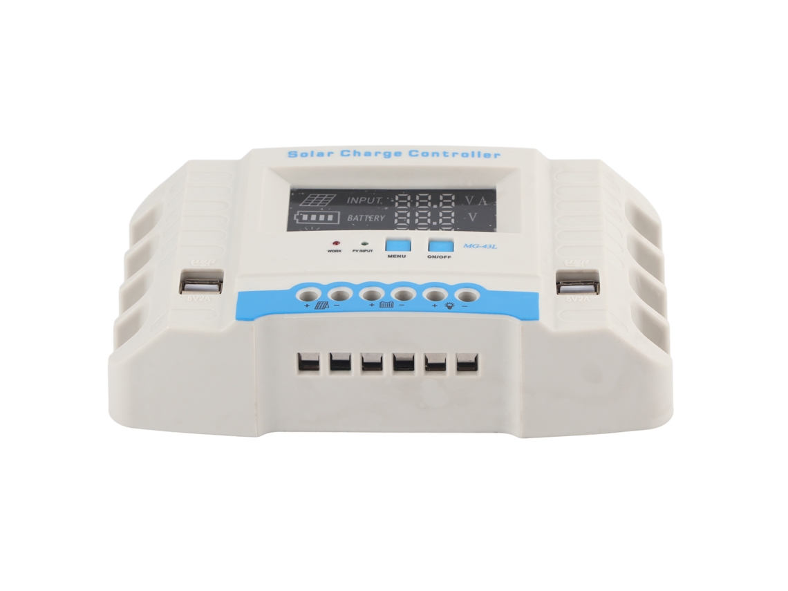 Controlador De Carga Solar 30a Com Display Lcd E Proteções Elétricas Resistente A Impactos
