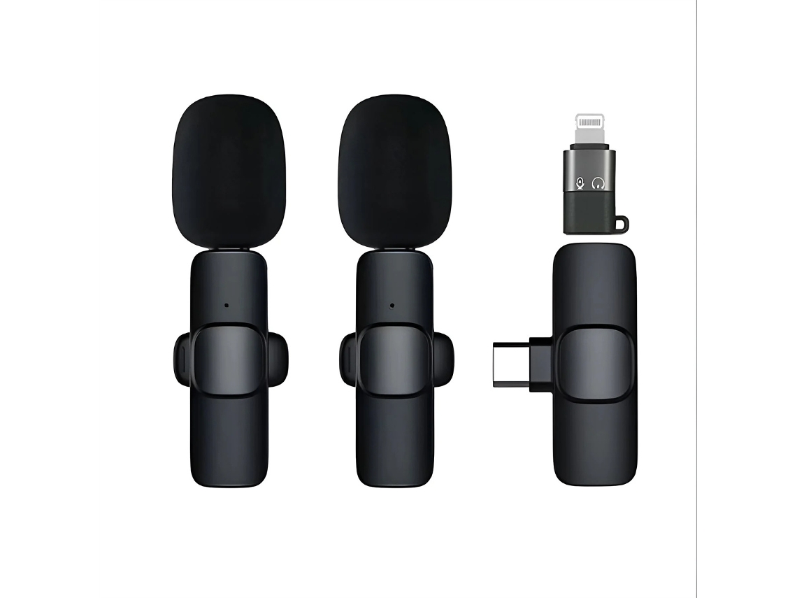 Sistema De Microfone Mosquito Para Dispositivos Móveis, Lapela Sem Fio Plug Play Com Redução Ruído E Som Cristalino Aquaforge