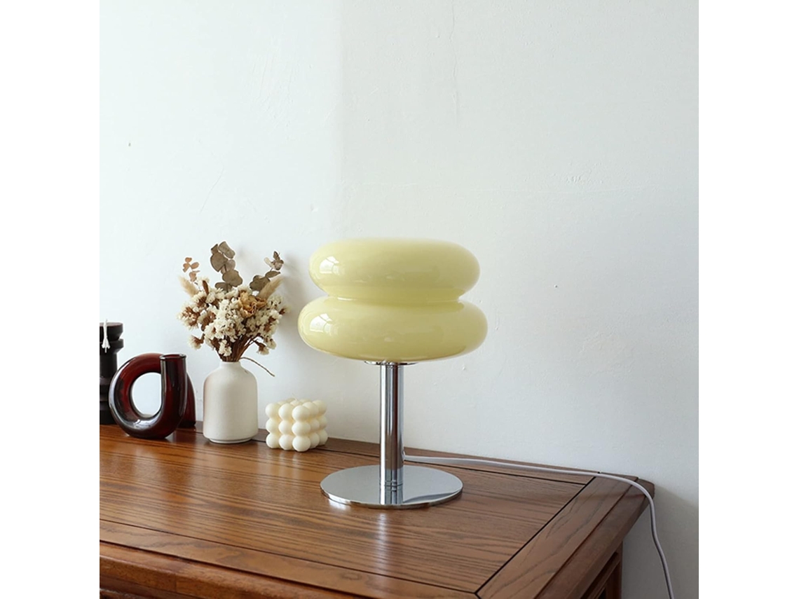 Luminária de mesa em formato de ovo Marhynchus, elegante luminária de mesa em vidro com USB, luz suave e econômica, ideal para