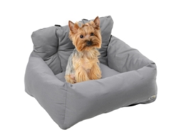 Cadeirinha Para Escuro Cães Pequenos, Cama De Algodão Removível E Lavável Com Cintos Segurança, Cinza