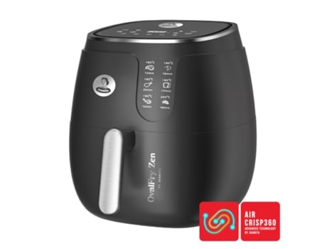Fritadeira Sem Óleo Ovalfryzen JUANITA 1700W com Painel de Toque Led 8 Programas Cesto Antiaderente e Temporizador
