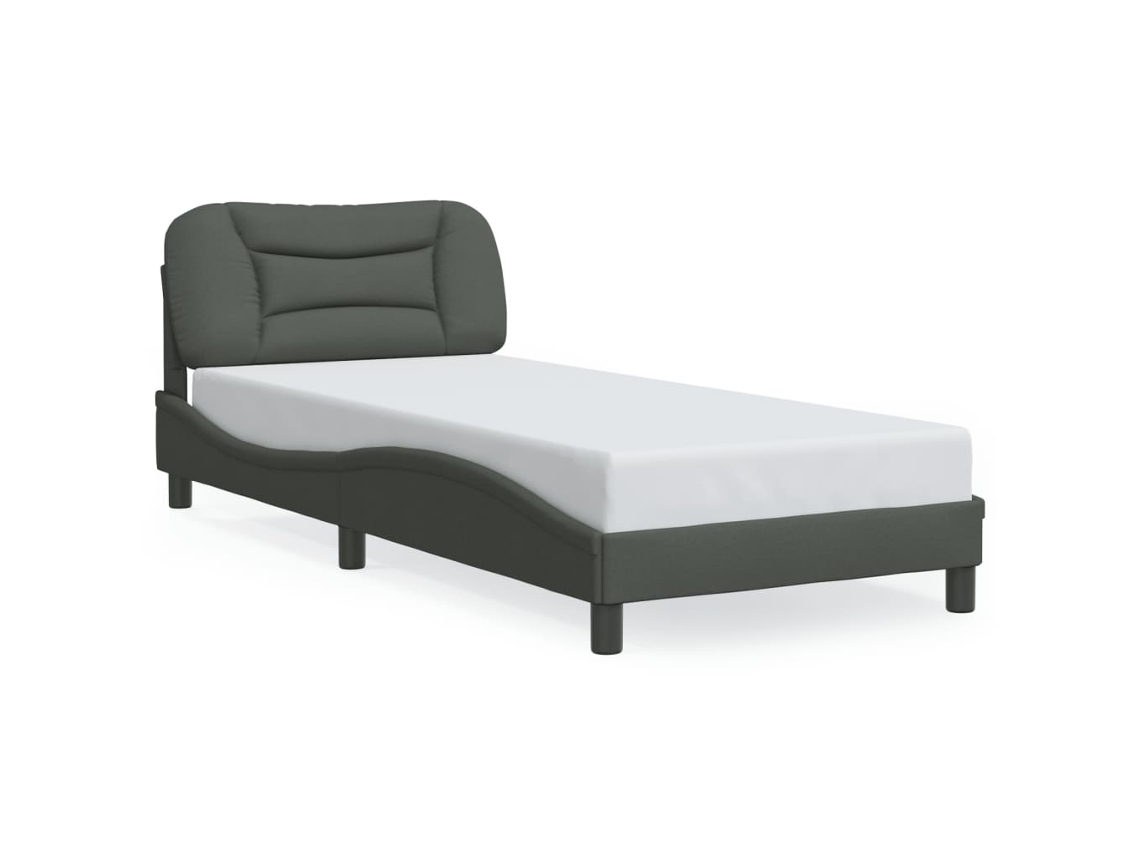 Bed Frame, Bed Frames Vidaxl Cinzeto Tecido (90 X 200 Cm)