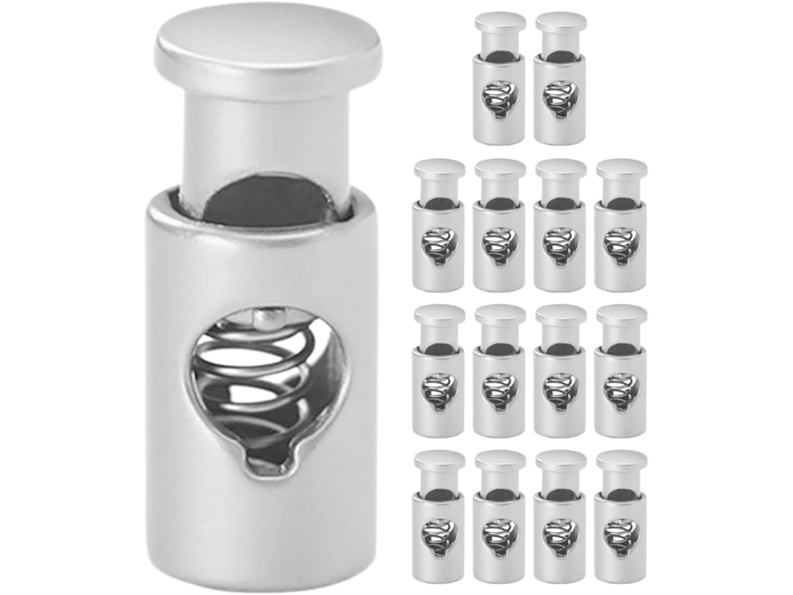 Conjunto De 15 Prendedores Espeto Práticos E Fáceis Usar, Feitos De Liga Alumínio E Fio Prata, Com Argola De Fixação