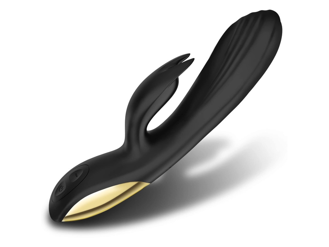 Vibrador De Massagem Prova Dgua De Cabea Dupla De 10 Frequncias Para Mulheres (preto)
