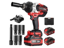 Chave De Impacto Sem Escova 1/2" 1300 Nm, 2 Baterias De 4,0 Ah, Com 5 Soquetes (17/19/21/22/24 Mm)