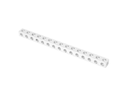 Viga quadrada de 8x8x120mm com 15 furos para acessório de estrutura robótica - Peça nº 3106-0015-0120