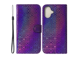 Capa Em Couro Pu, À Prova De Quedas Para Apple Iphone 16 Roxo