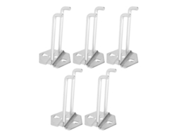 Conjunto de 5 ganchos de aço galvanizado para armazenamento em oficina, suporte para chaves, capacidade de 3 a 5 kg, 100 x 6 mm