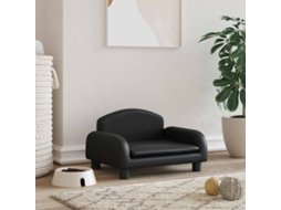 Vidaxl Cama 50x40x30 Cm Couro Artificial Preto