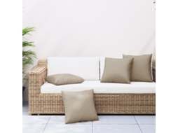 Vidaxl Almofadas De Sofá 4 Pcs 50x50 Cm Tecido Cinza-acastanhado