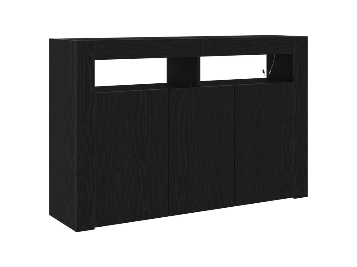 Conjunto 1 Buffet Moderno Vidaxl Preto Derivados De Madeira (116 X 30 X 75 Cm)