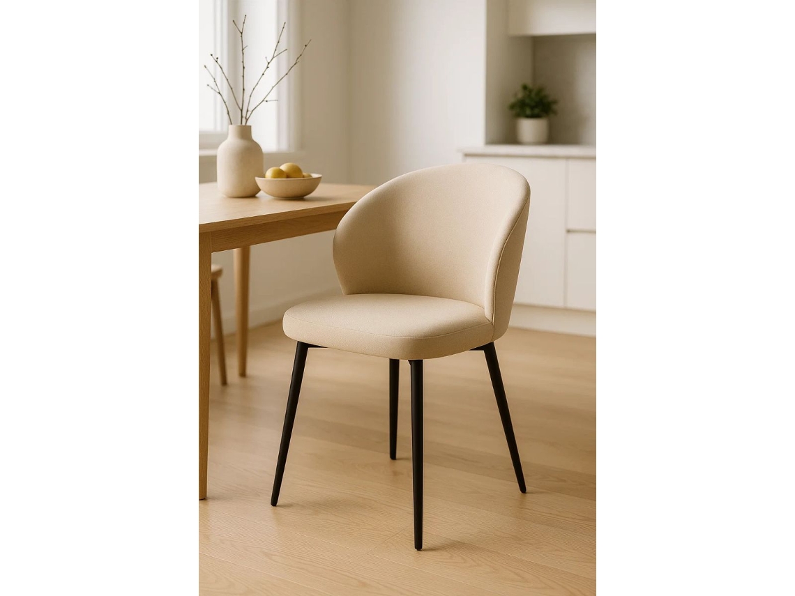Cadeira Cusa Tecido - Beige