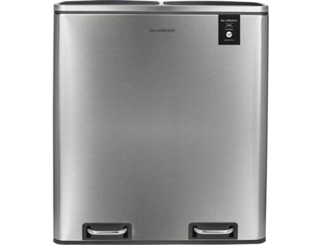 Caixote do Lixo LES COLLECTORS N°904 (Prateado - Aço Inoxidável - 2 x 30 L)
