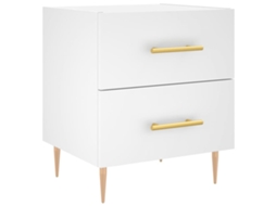 Bedside Cabinet, Bedside Cabinets Vidaxl Branco Madeira Processada (n/a)
