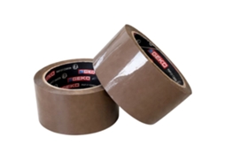 Fitas Adesivas de Embalagem Geko 50 Mm X 66 M Marrom Havana Boa Aderência Resistente SHOPSTORY (pacote de 2)