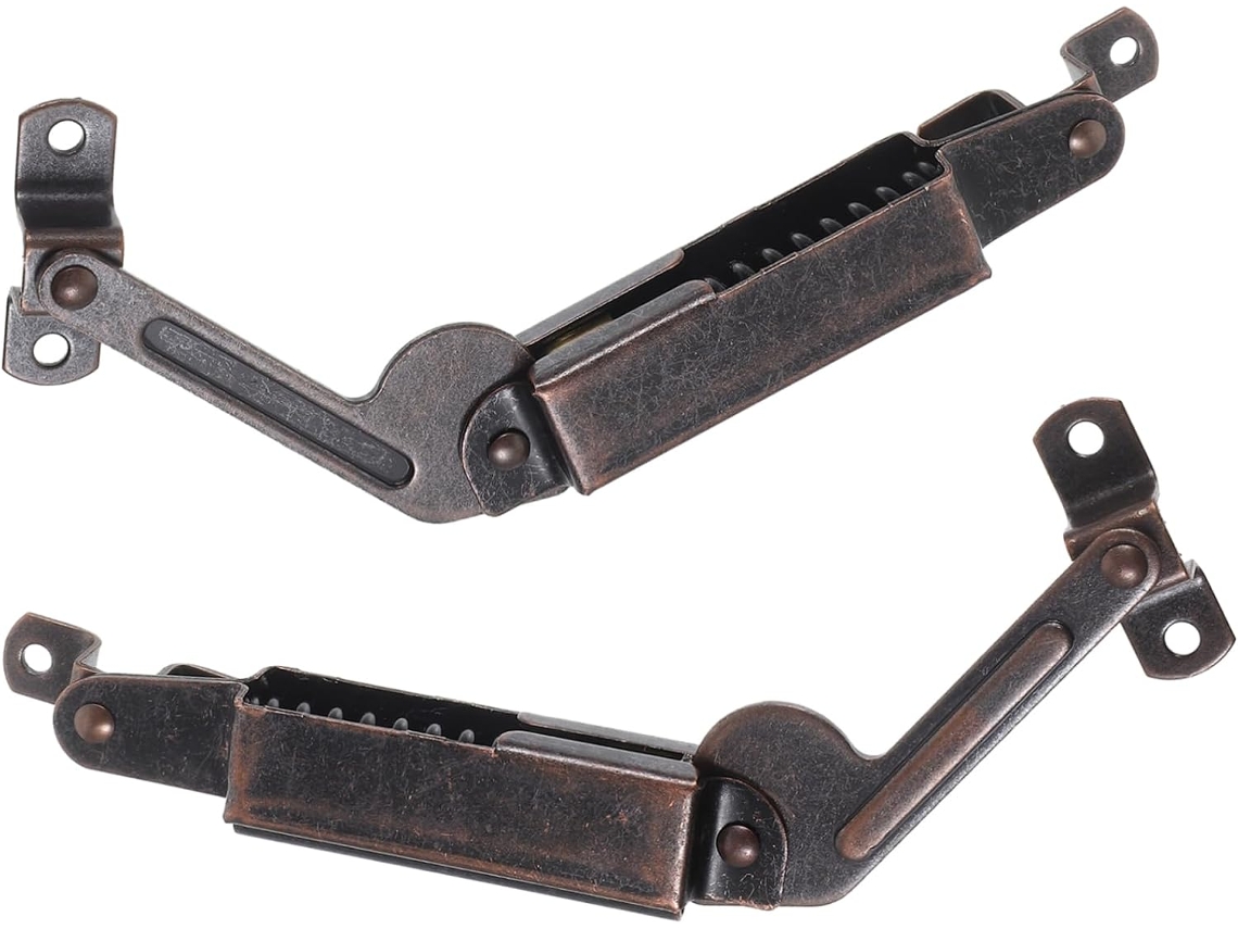2 Dobradiças De Ferro Para Tampa Baú, Funcionamento Suave E