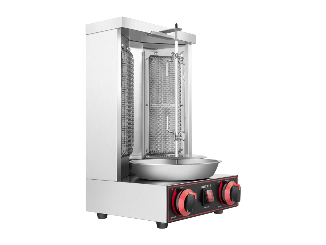 Máquina De Shawarma Vertical A Gás, Potência De 3000w, Sistema De Dupla Chama,preto Oem