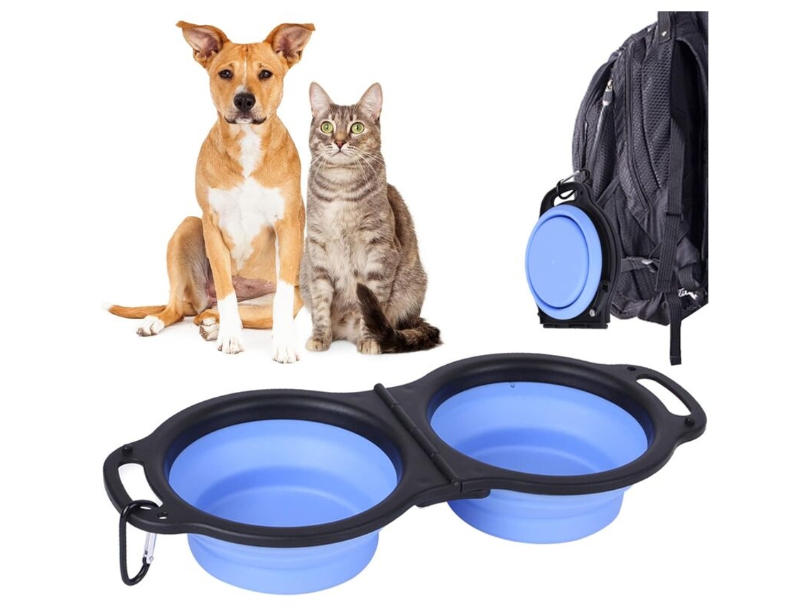 Tigela Dobrável para Viagem, Grande Expansível para Comida e Água de Animais de Estimação com Alça e Mosquetão, Compatível com Cães e Gatos AQUAFORGE