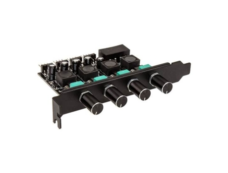 Controlador de velocidade do ventilador Cp436 4 canais preto, verde Lamptron