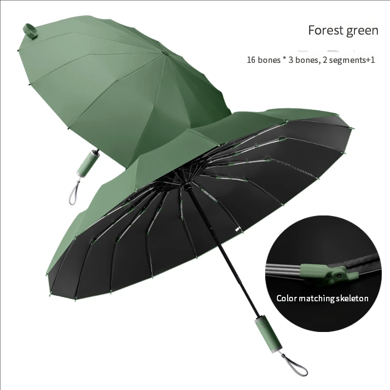 Guarda Sol MDUG verde Floresta 16k totalmente automático, grande, com proteção solar e dupla função
