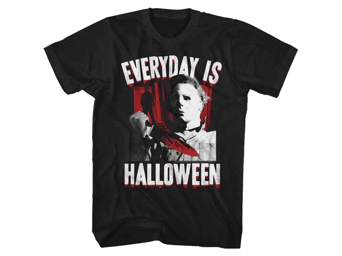 Unisex Adult T-shirt Rockinstone Halloween Everyday Black Sizem