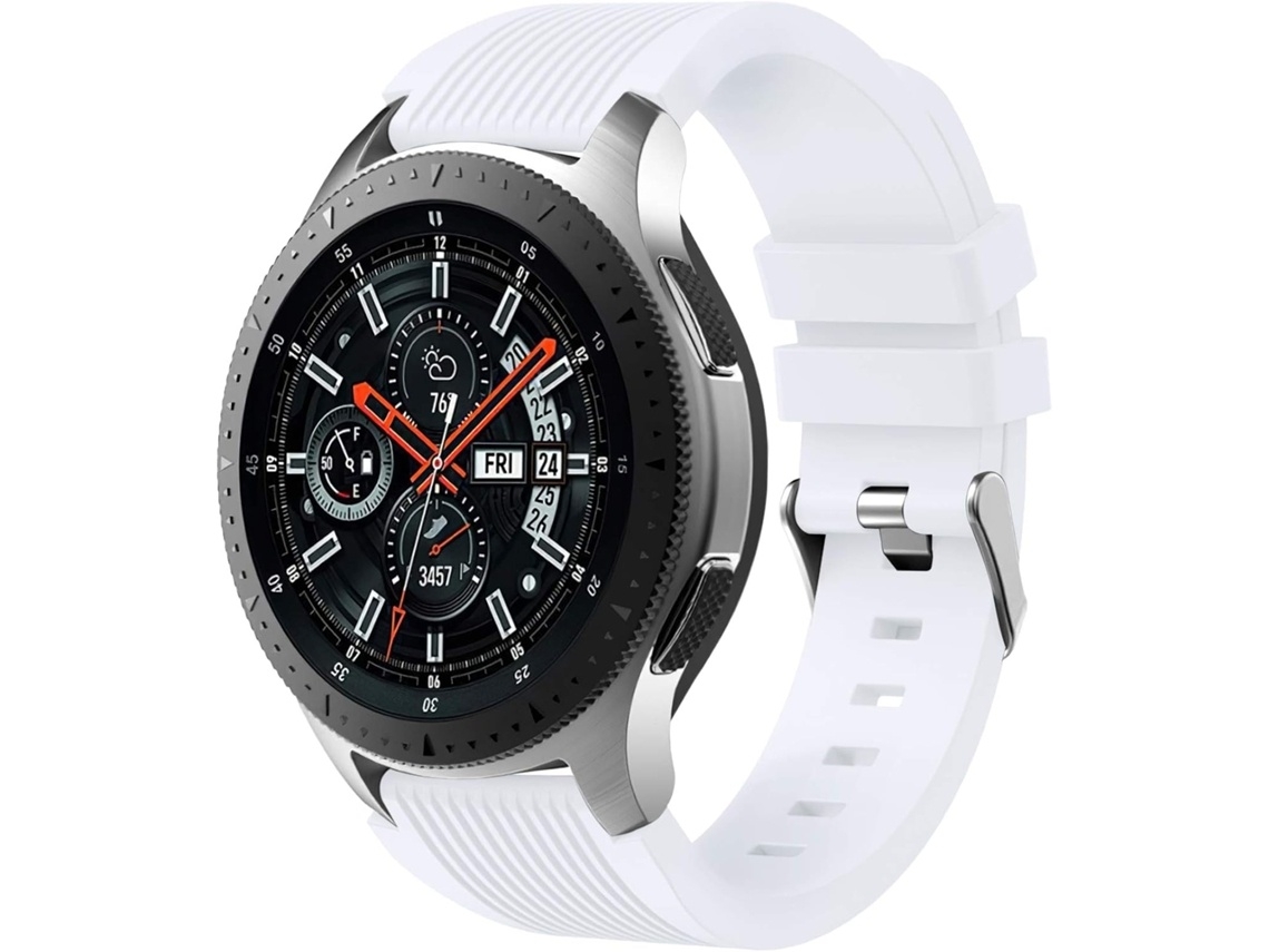 Pulseira De Relógio Lurelia Em Silicone Macio De 22 Mm Compatível Com Samsung Galaxy Watch 3 45 Mm/huawei Gt 2 46 Mm Branca