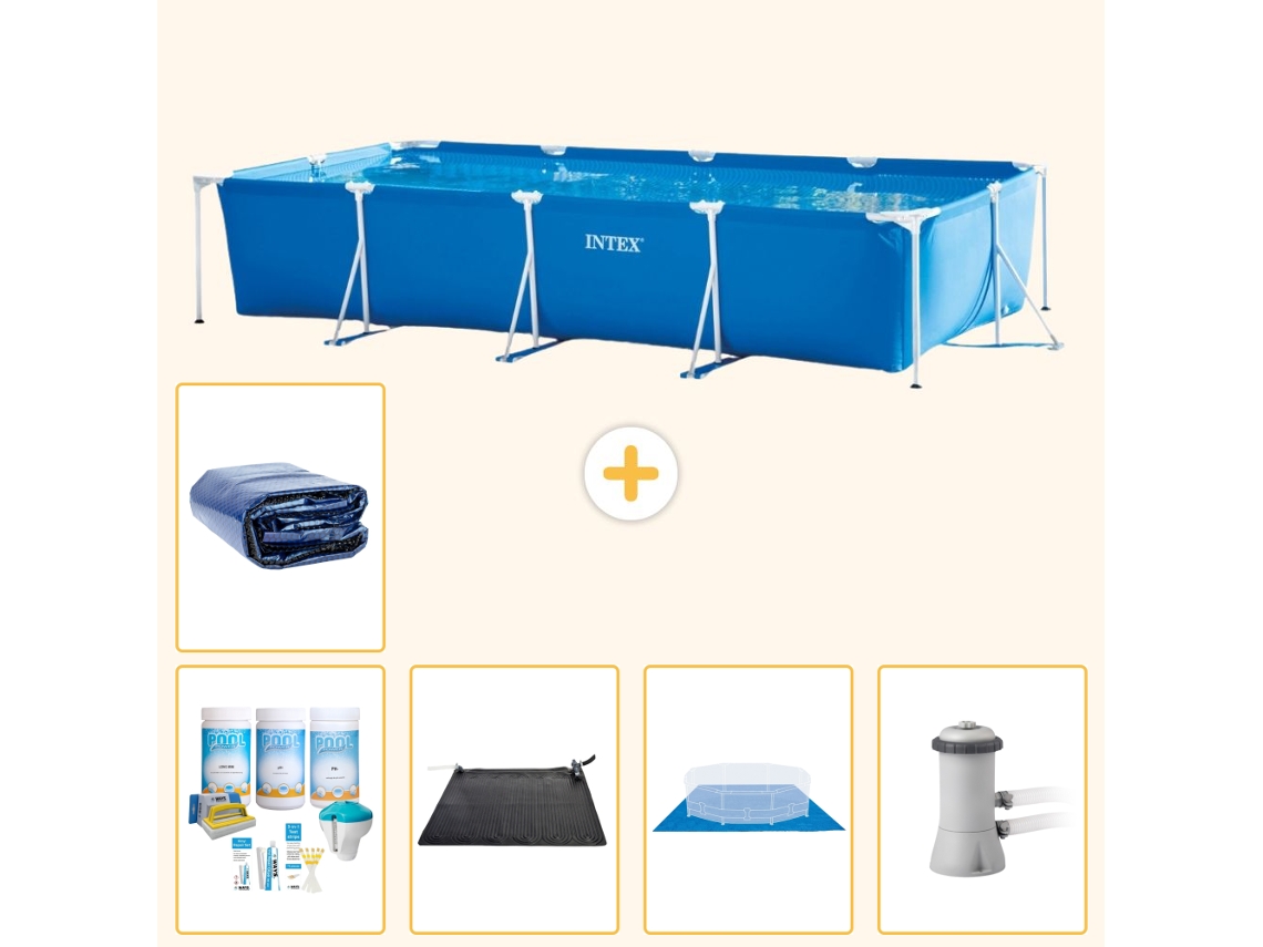 Intex Piscina Com Estrutura Retangular - 450x220x84 Cm - 6-peças S20074