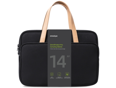 Bolsa para laptop à prova d'água Innostyle Omniprotect Pro para mulheres, preta, 13 e 14 polegadas