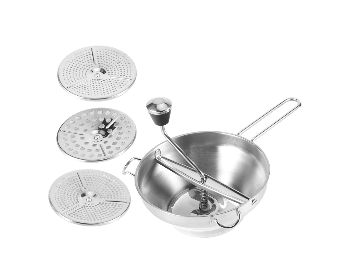Batedeira Manual Multifuncional Em Aço Inoxidável Para Alimentos, Saladas E Legumes. Ideal Para A Cozinha