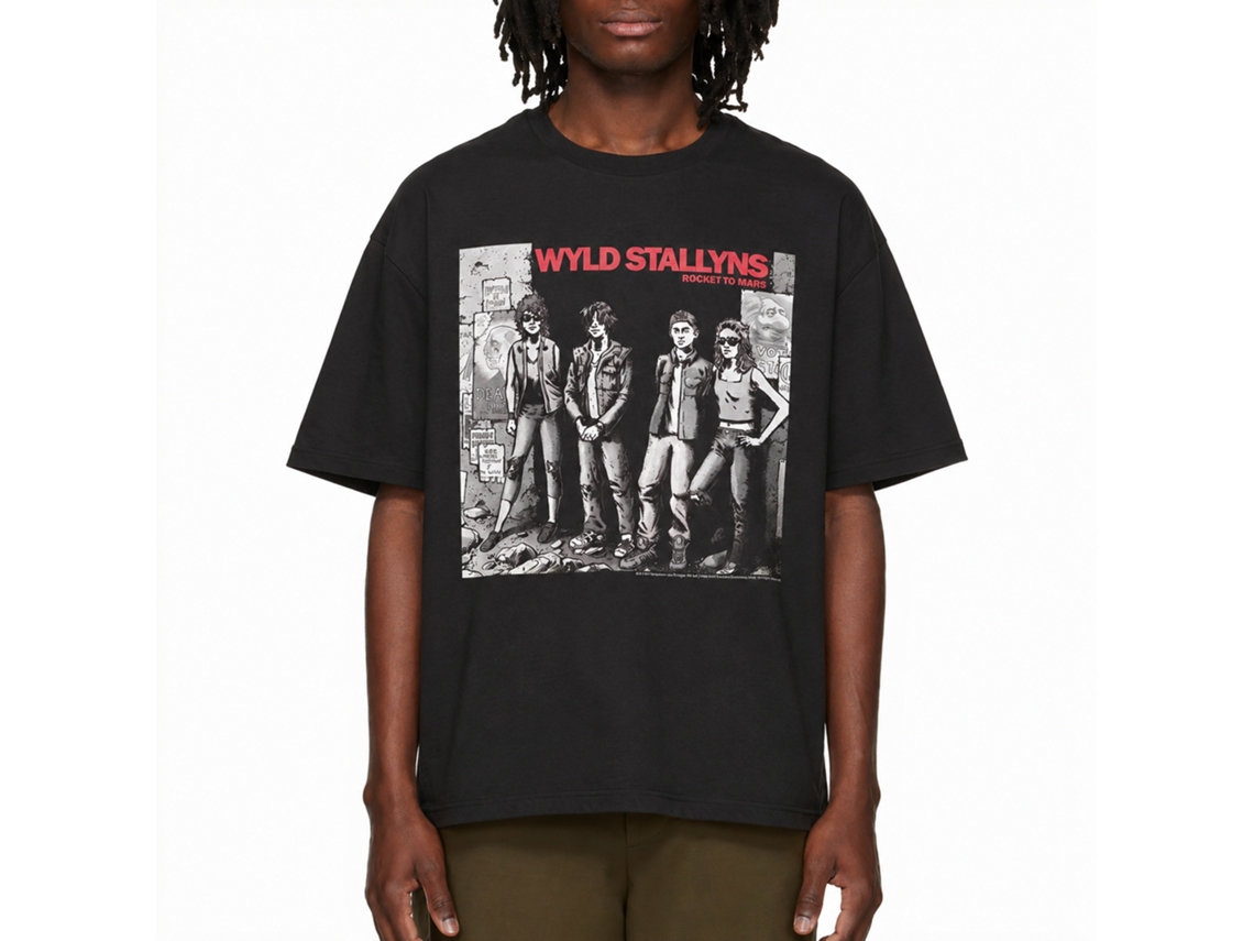 Rockinstone Bill And Ted Wyld Stallyns Black Adult T-shirt Size:xl