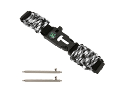 Pulseira de Paracord 6 em 1, Pulseira de Relógio e Iniciador de Fogo