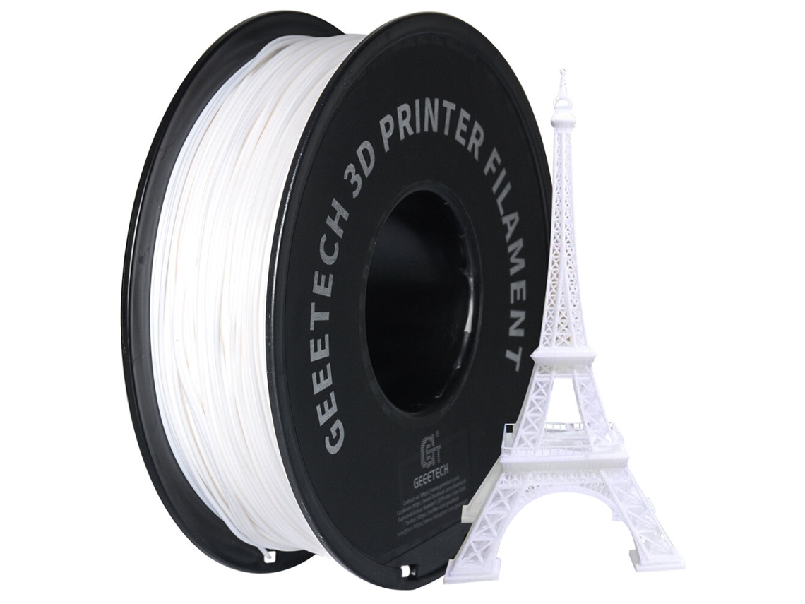 Conjunto de 5 filamentos PLA Geeetech para impressão 3D MDUG 1,75 mm (2 pretos + 3 brancos)