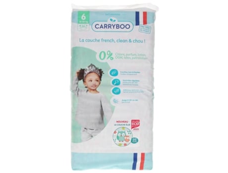 Fraldas Ecológicas Estampadas 36 Fraldas Tamanho 6 16-30 kg CARRYBOO