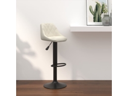 Vidaxl Banco De Bar Veludo Cor Creme