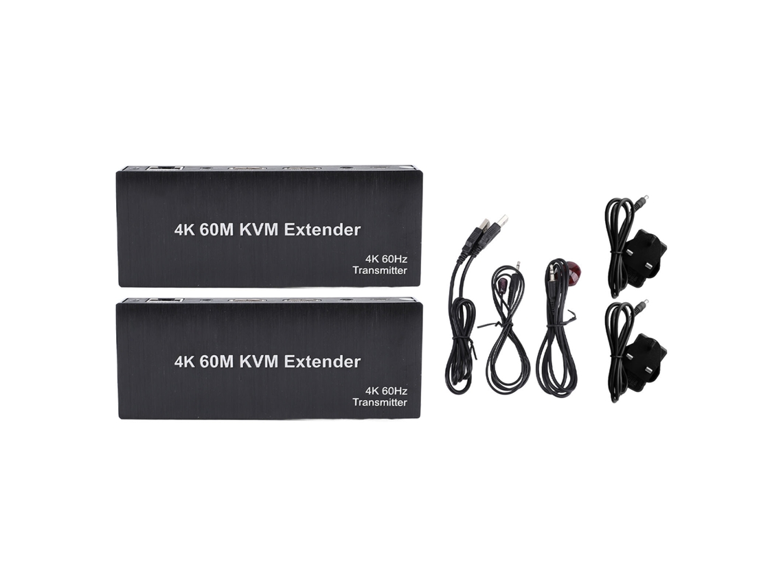 Aetheria extensor Kvm Usb Interface Multimídia Hd Transmite Vídeo 4k a 60hz Até 60m com Cabo Cat5e 6 7 Plug Uk