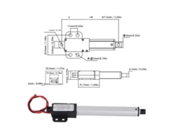 Laxiscreed Atuador Linear Eléctrico Compacto 100mm De Curso E 20n De Força